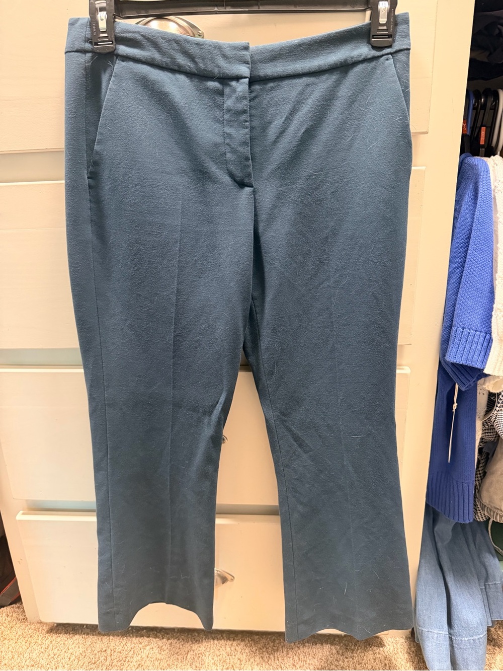 Boden Teal Cropped Ankle Pants